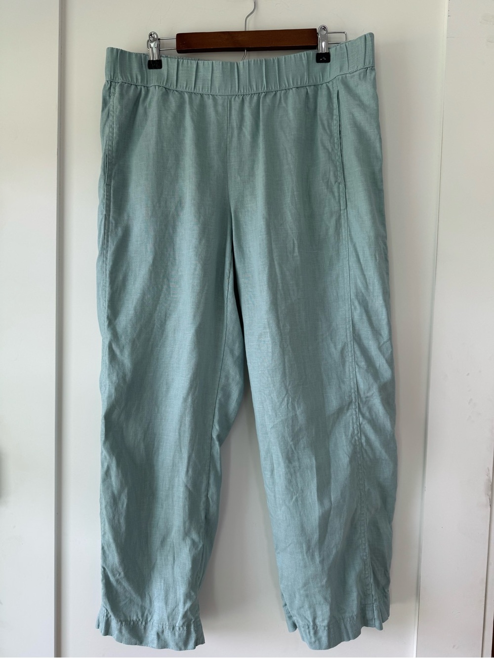 Pure Jill Women’s Linen Pants Sea Foam Green Medium